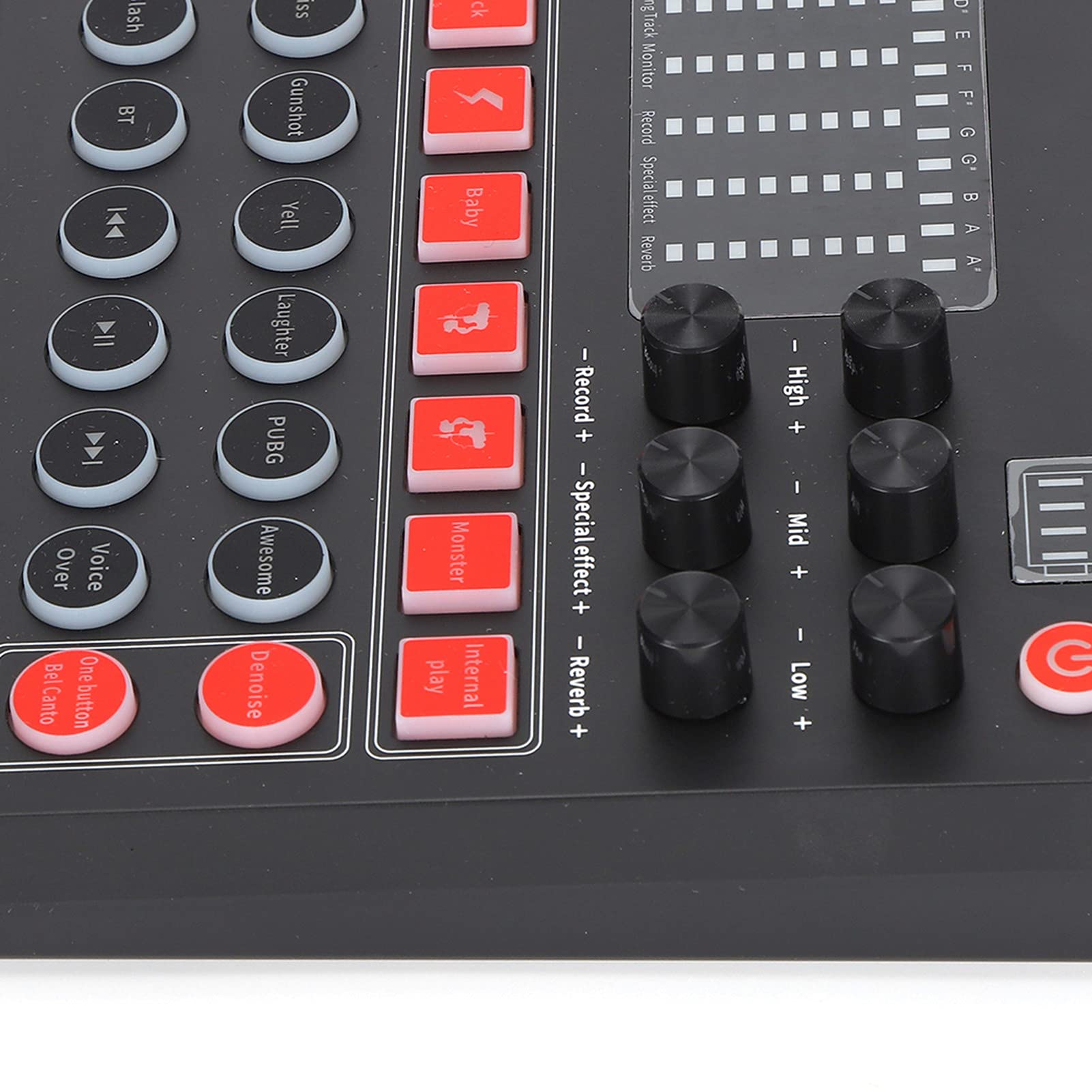 M9 Tarjeta de Sonido BT de Ajuste de reverberación Profesional, Kit de Equipo de Tarjeta de Sonido en Soporte Software de Canto en Teléfonos móviles Computadoras Tabletas, señal Estable