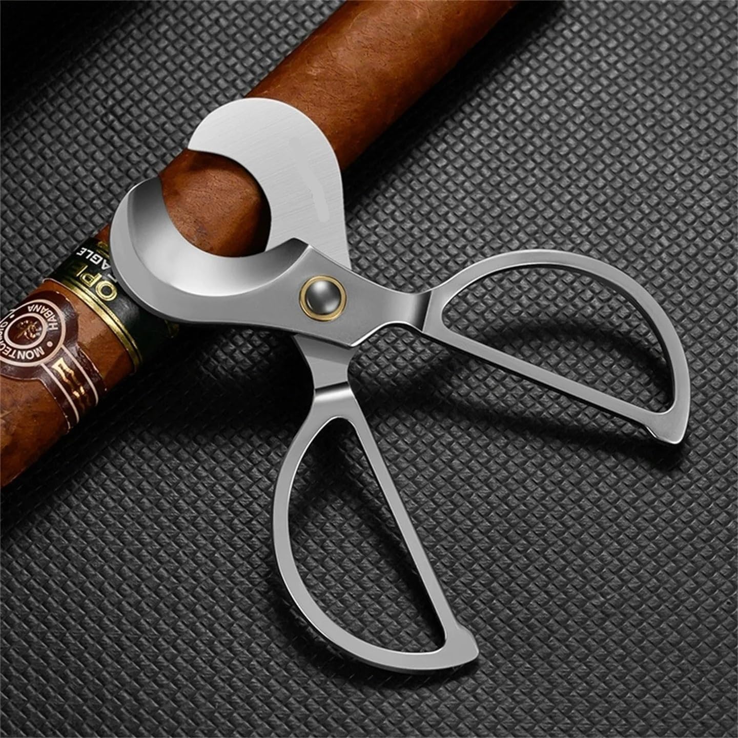 Classic Cigar Scissors, Stainless Steel Double Edge Cutter, Portable Handheld Precision Tool for Men, Compact Travel Accessory, Pack of 1
