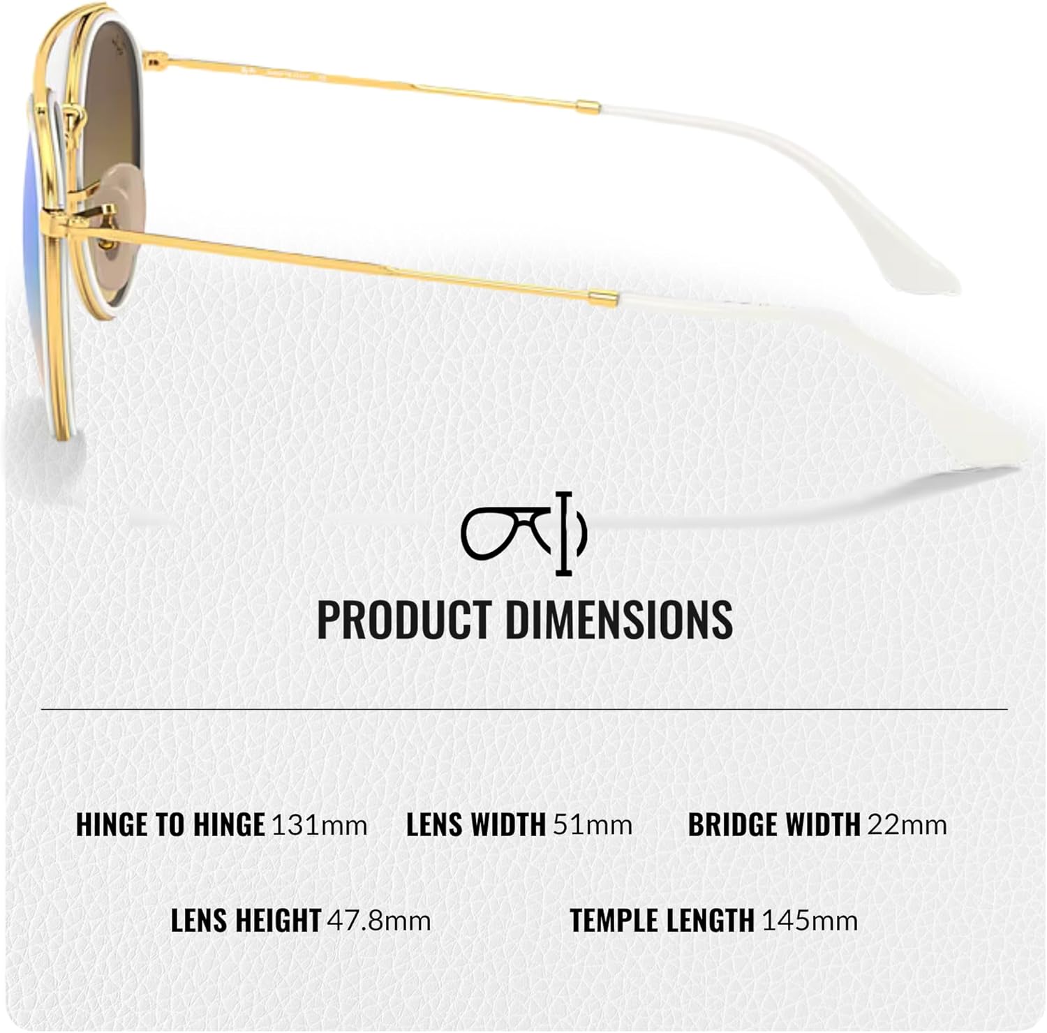 Ray-Ban RB3647N ROUND DOUBLE BRIDGE Round Shaped Sunglasses for Men & Women with Official RAYBAN Eyewear Kit - Image 5
