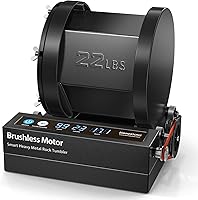 Vista 1 de Vaso de roca profesional extragrande de capacidad de 22 libras con motor sin escobillas y base de metal, pulidor de piedra resistente para adultos