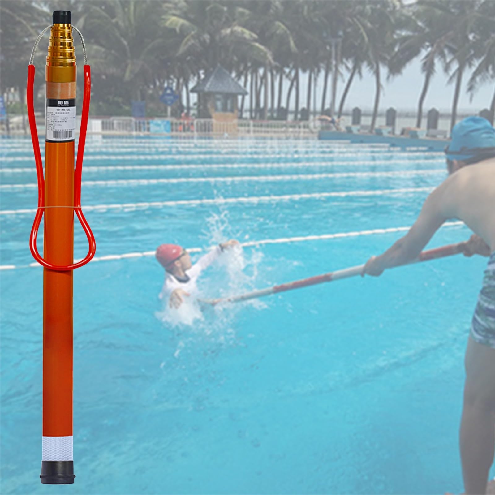 JKJZSALJ Rescue Pool Pole,Telescoping Pool Safety Hook Pole, 14.8Ft Adjustable 4-Section Rescue Tool For Drowning Prevention, Lifesaving Equipment For Swimmers In Distress,6.5m/21.3ft6 Section