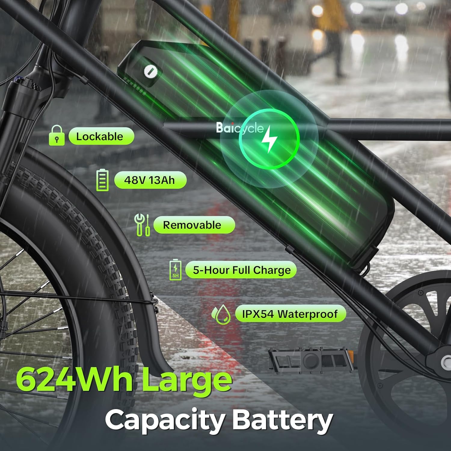 Baicycle A03 Electric Bike 48V 13Ah removable battery