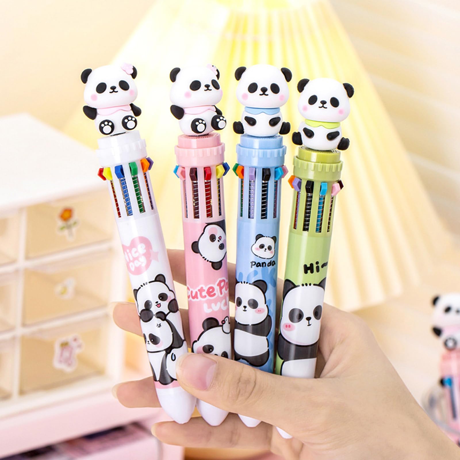 Set Di 24 Penne Multicolore Retrattili 10-in-1, Punte 0,5 Mm, Colorate, Mini Penne A Sfera Per Scuola, Ufficio E Feste - Foto 3