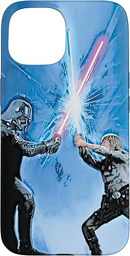 Miniatura 10 de Funda azul de batalla con sable de luz para iPhone 14 Plus Star War The Empire Strikes Back