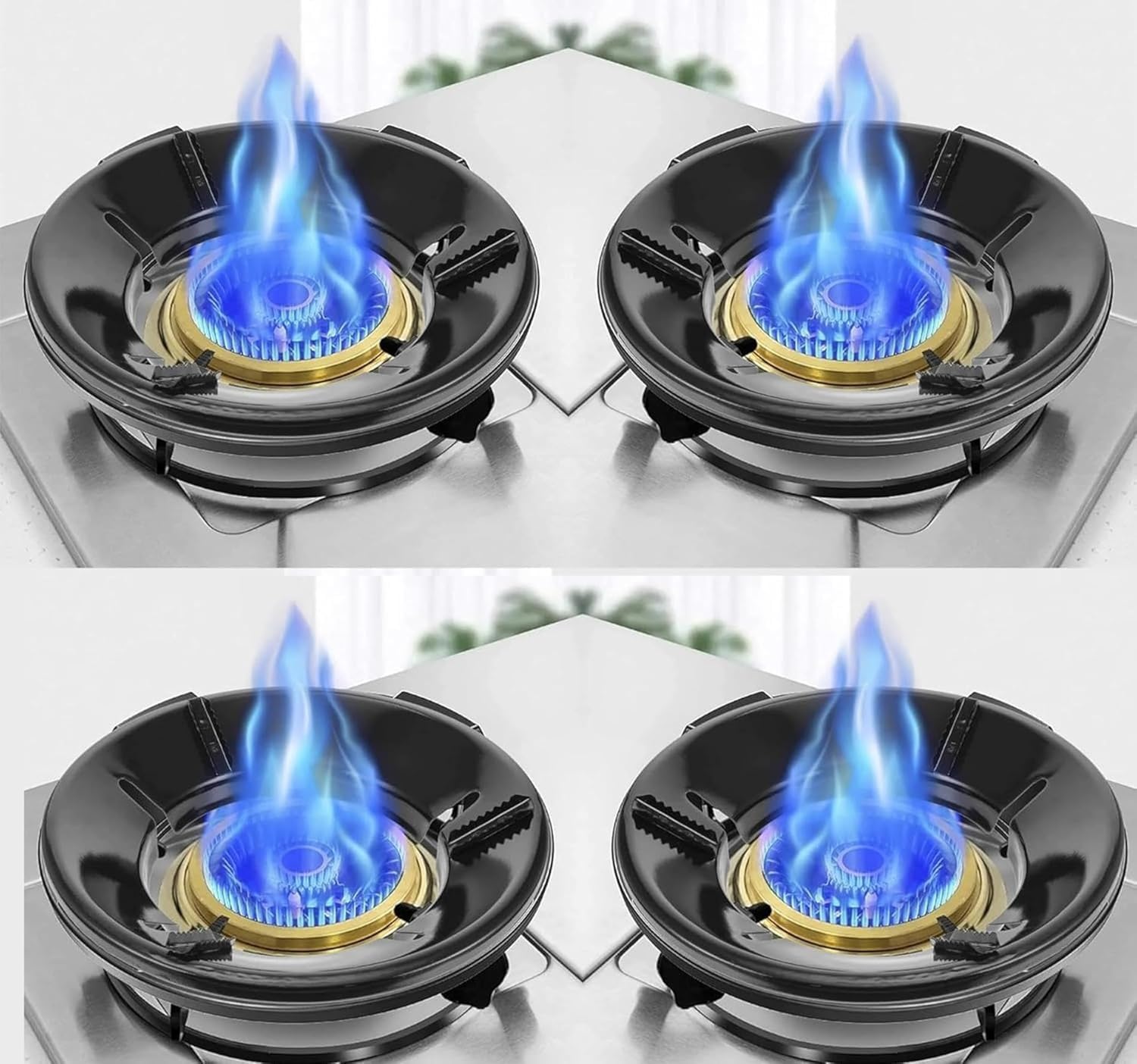 Gas Saver Burner Stand, Gas Burner Cover, Gas Saver Jali, Home Gas Stove Fire & Windproof Energy Saving Stand Gas Stove Stand Protector Max Gas Saviour (Silver) (4)-image-40
