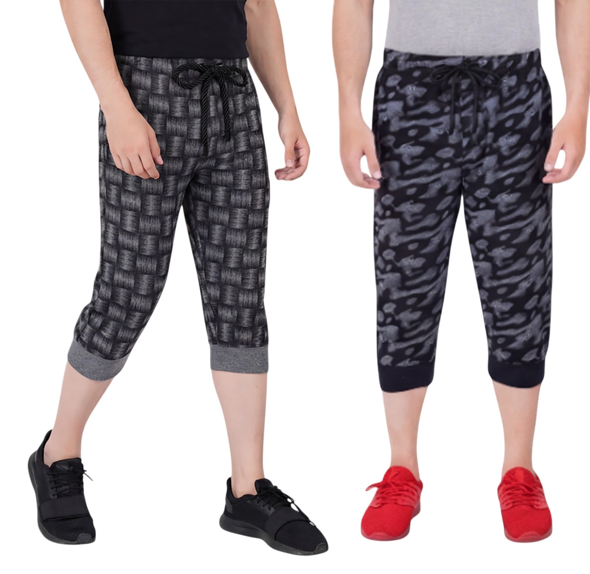 feel track Men's Regular Fit Three Fourth Capri (Pack of 2)-picture-47