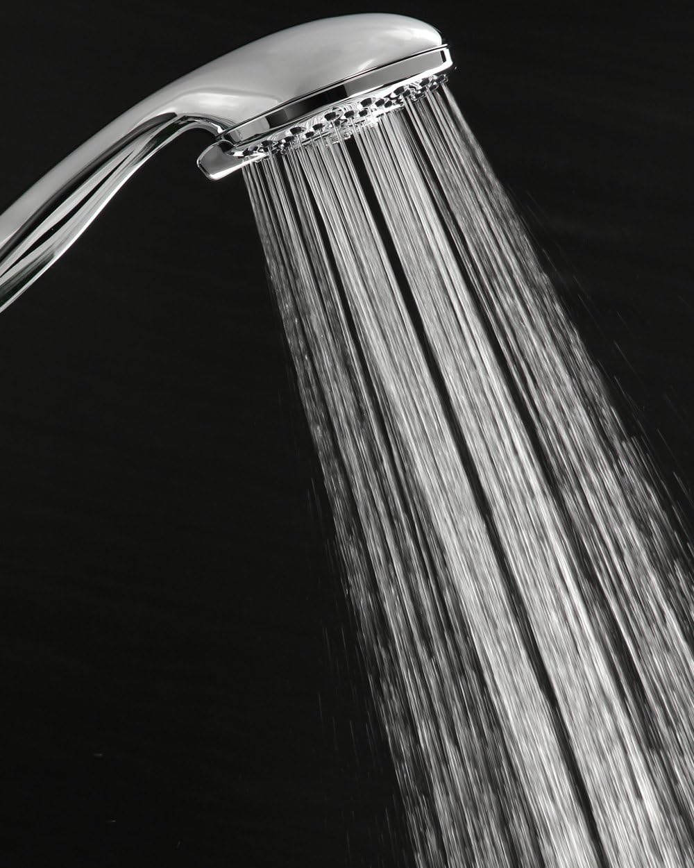 AquaBliss 50ft-Upgraded Water Expandable Garden 9 Spray Pattern Nozzle, Triple Latex Core, 3/4 Solid Brass Fittings-Flexible Hose with Portable Bags & Hanger-No, Chrome, 50 feet