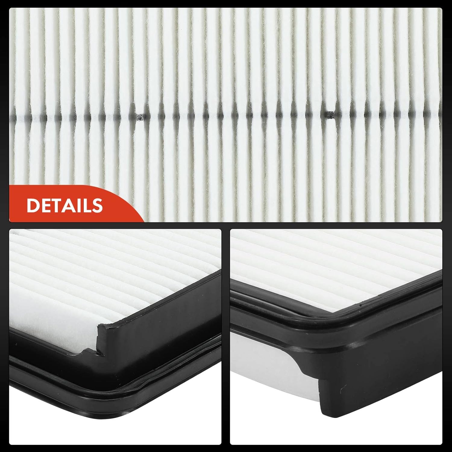 A-Premium 2-PC Engine Air Filter Compatible with Hyundai Santa Fe, Santa Fe Sport, Santa Fe XL & Kia Sorento, 2013-2019, 2.0L 2.4L 3.3L, Rigid Panel, Replace# 281132W100
