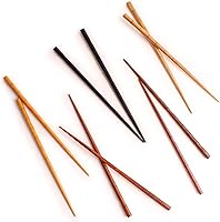 Vista 1 de BergHOFF 10 pares de palillos de bambú de 10 pulgadas, uso en interiores y exteriores, ligeros, ecológicos