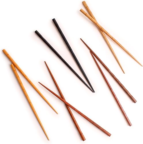 Miniatura 3 de BergHOFF 10 pares de palillos de bambú de 10 pulgadas, uso en interiores y exteriores, ligeros, ecológicos