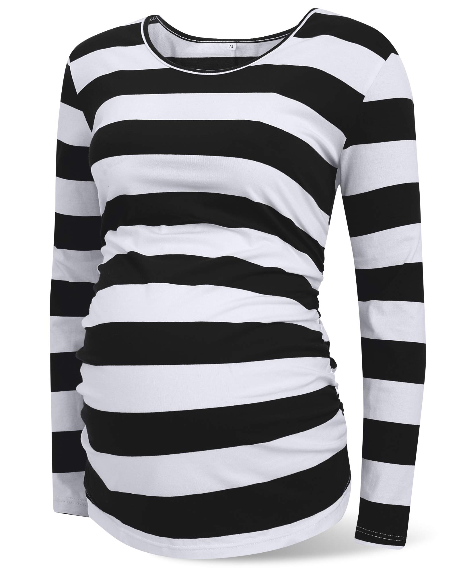 Rnxrbb Maternity Tops Long Sleeve Fall Basic Maternity Shirts Cotton Pregnancy Clothes Winter