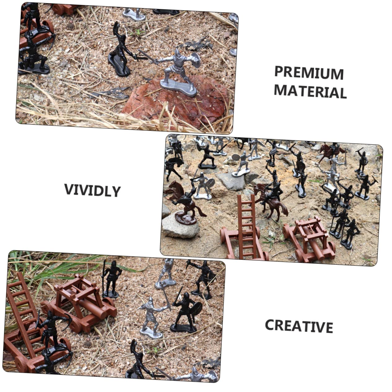 Abaodam 3 Set Modello Di Soldato Antico Modello Di Simulazione Del Soldato Ornamento Del o Giocattolo Educativo Di Veicolo Giocattolo Di Simulazione Del o