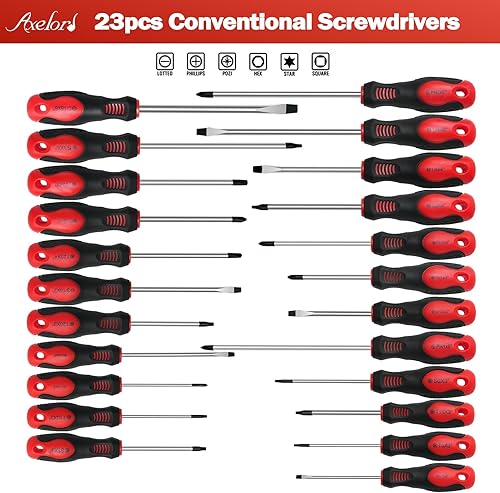 Miniatura 2 de Juego de destornilladores magnéticos de 118 piezas, juego de destornilladores con estante de plástico, destornillador de precisión, desmagnetizador