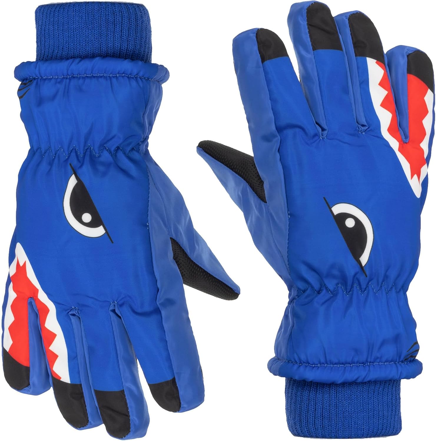 Winter Shark Gloves for Kids Boys - Thermal Warm Windproof Ski Gloves for Cold Weather (for 7-14Yrs) - Image 2
