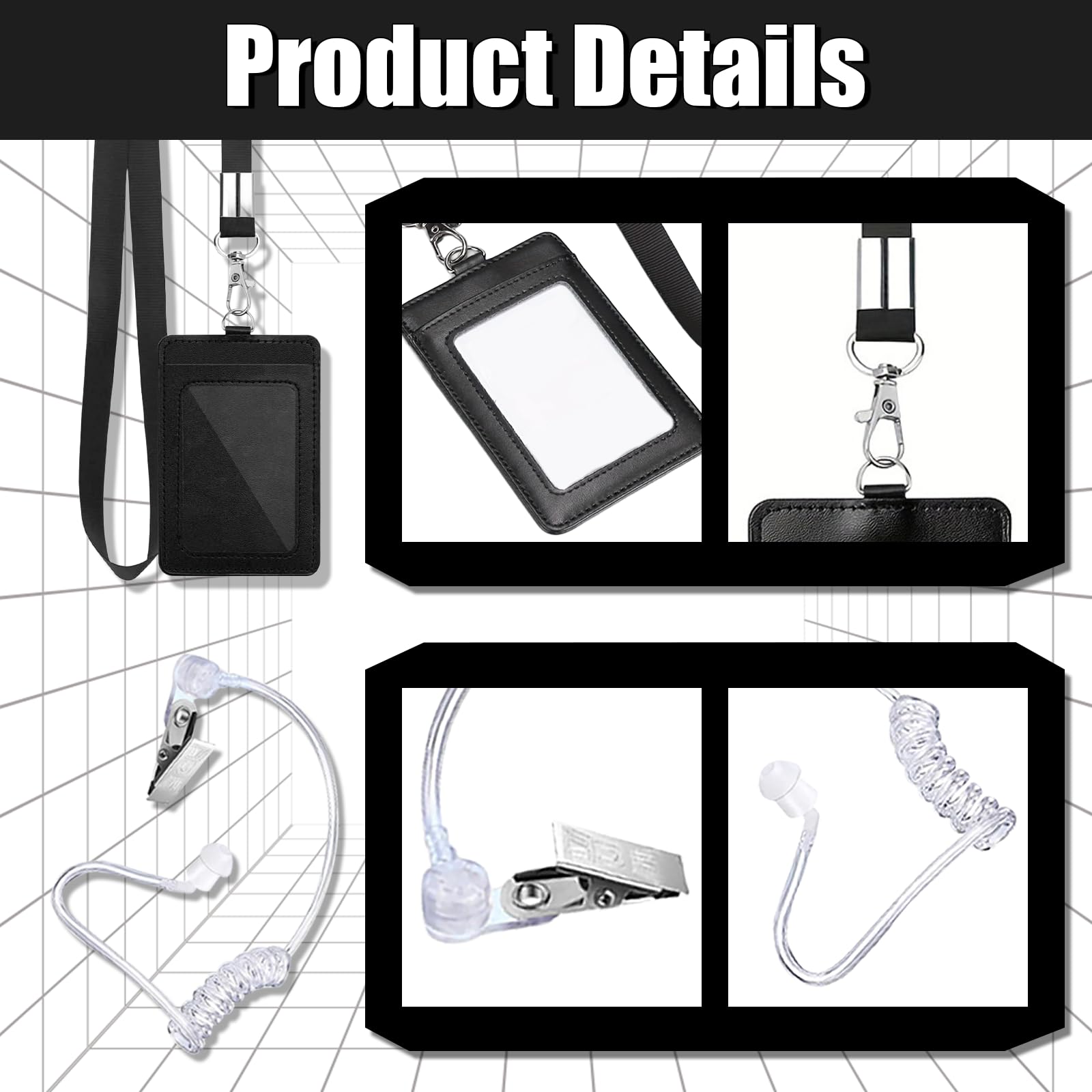 8 Pcs Agent Costume Accessories - Image 4