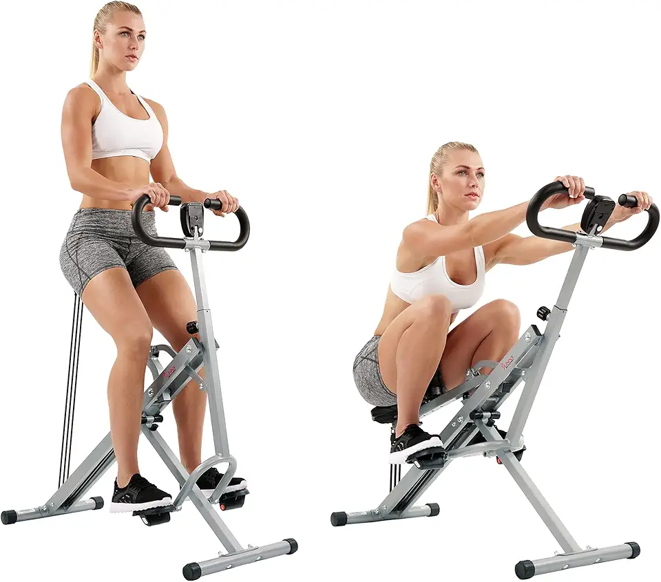 Sunny Health & Fitness Row-N-Ride Squat Machines for...