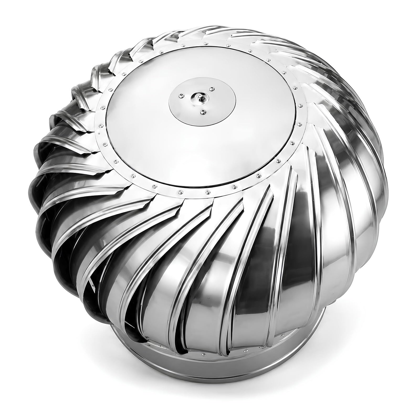 Ventilateur de Toit Turbine, Acier Inoxydable, Ventilation Maison