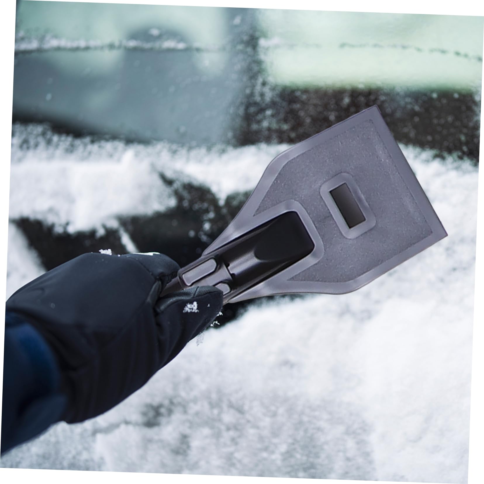 UPKOCH Pala Quitanieves Desmontable de 3 Piezas Extensible para Coche | Hierro Negro, 1 Juego, Varilla de Tres Tramos, Uso Invernal, para Maletero
