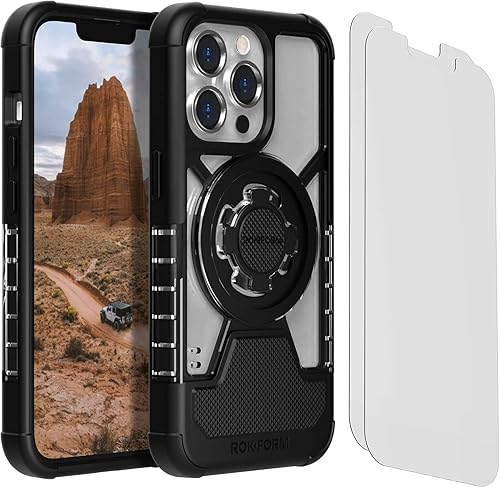 Rokform - iPhone 13 Pro Crystal + kit de 2 protectores de pantalla (transparente)