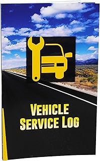 Vehicle Maintenance Log with Pocketed Storage for Insurance Info, Registration, and Receipts (Perfect Bound)