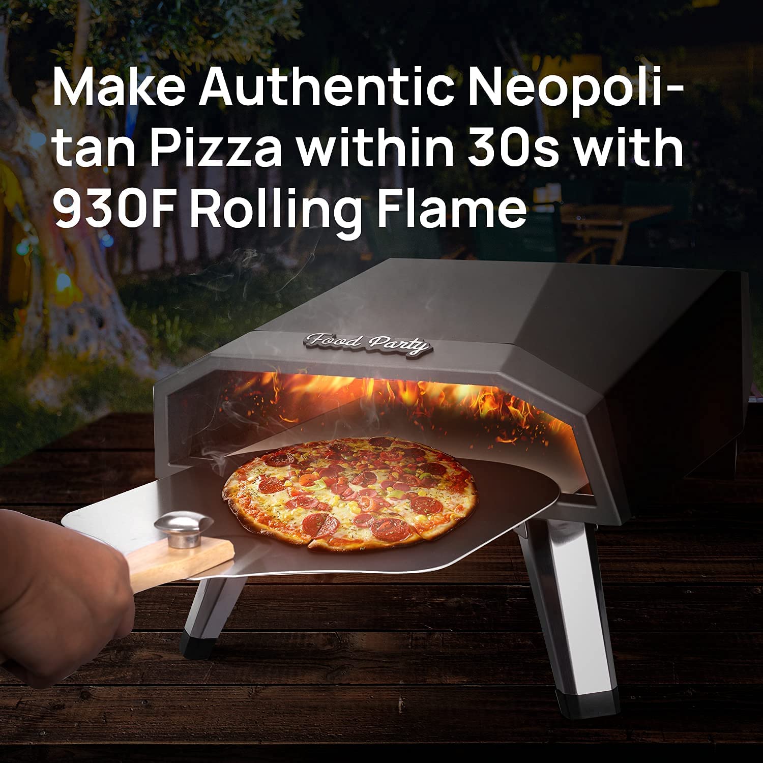 Bakebros by Foodparty Outdoor Pizza Oven (Titan Gray) Portable Gas
