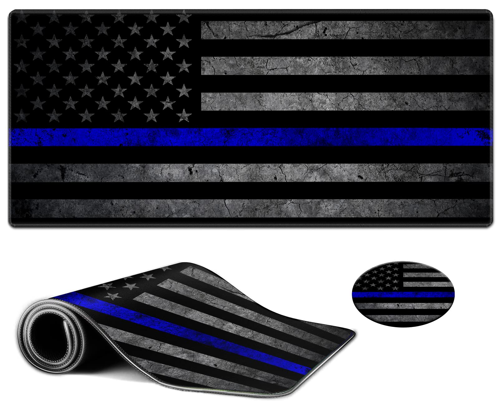 Amazon.co.jp: EDGFRTOIO 大型ゲーミングマウスパッド 細いブルー