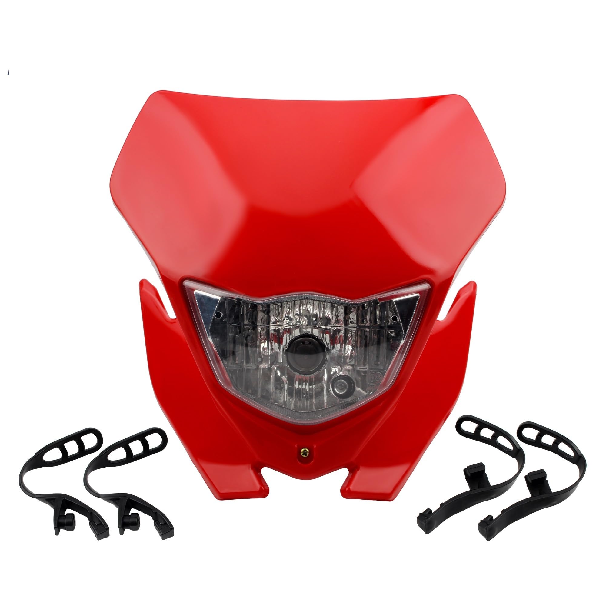 Universale Faro Anteriore Moto LED Carenatura Piastra Faro Per WRF250 400 426 450 MASCHERA FARI(White)