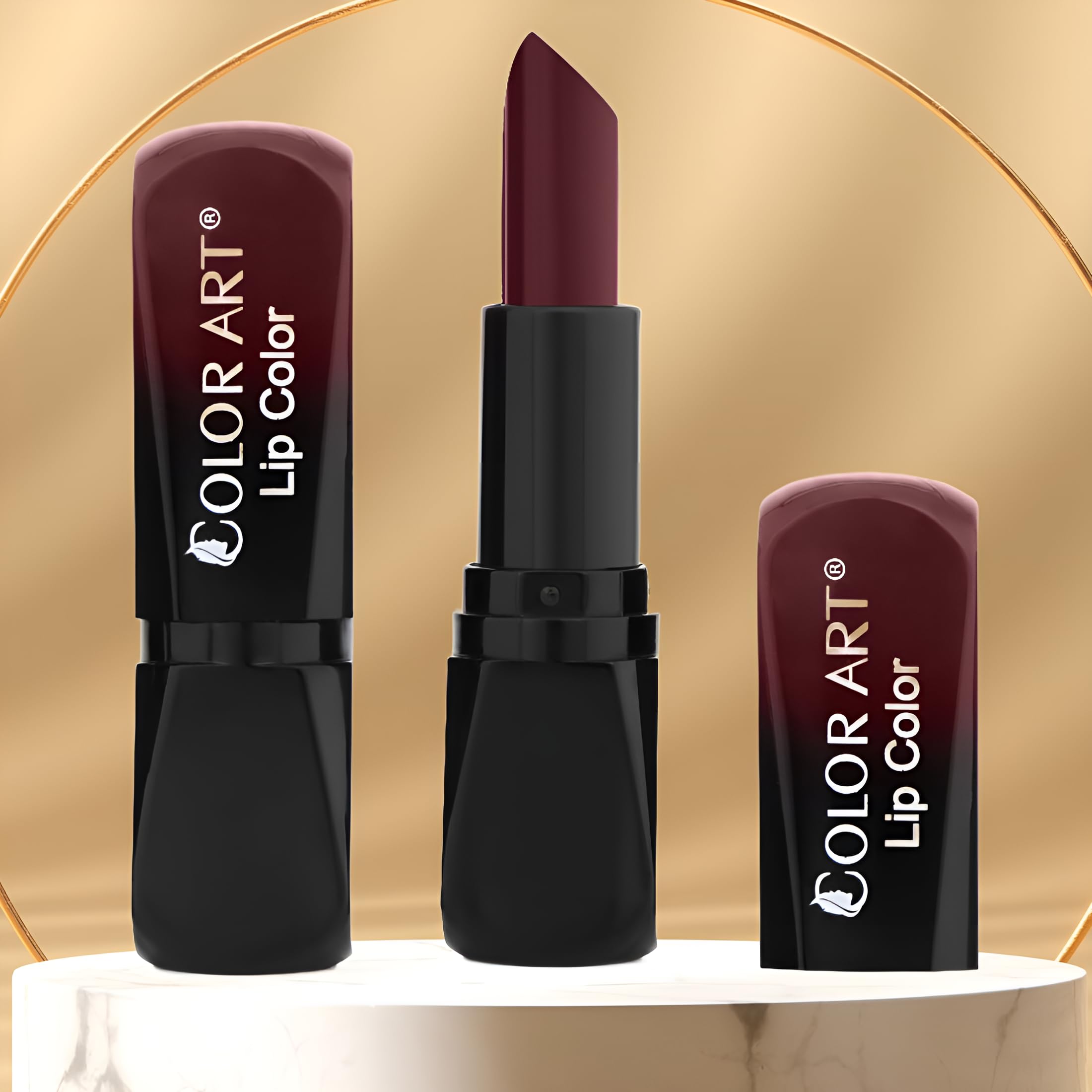 Color Art Women's Glossy Matte Long Lasting Hydrating & Intense Moisturizing Lipstick | 8-12 Hours Stay Lipsticks (C65) (Dark Maroon- 4 g)-picture-27