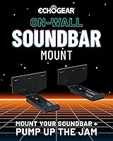 Vista 2 de ECHOGEAR Soporte de pared para barra de sonido, funciona con todas las barras de sonido, incluyendo Samsung, Vizio, LG y más, profundidad ajustable