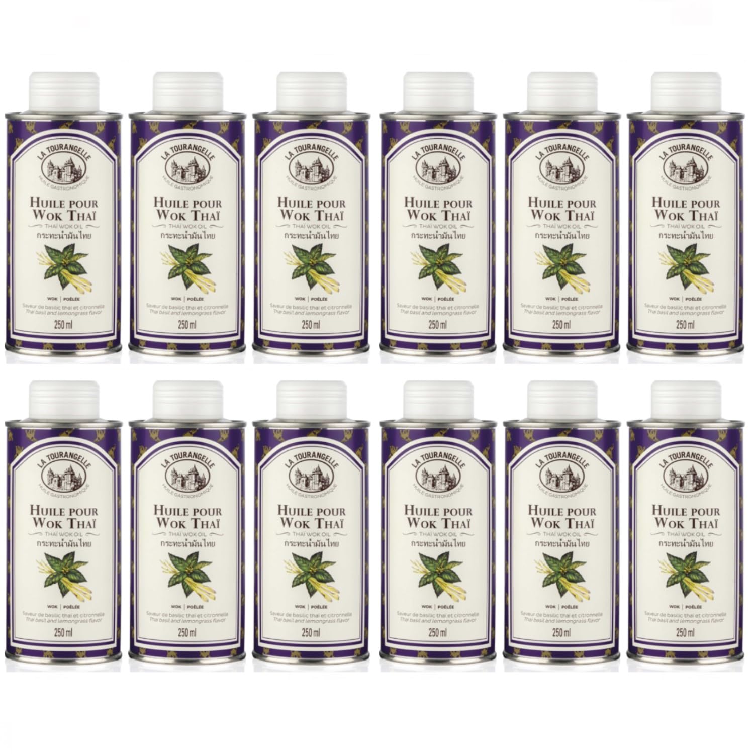 La Tourangelle Huile Infusee Thym Romarin infundiertes Rapsöl mit Thymian und Rosmarin Frankreich inkl. FeinWert E-Book (12 x 250ml)