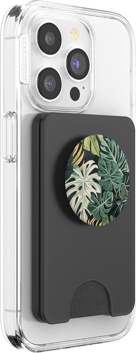 Monstera Leaves PopSockets PopWallet for MagSafe