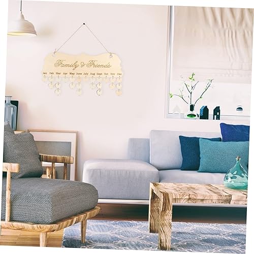 Miniatura 7 de NUOBESTY 3pcs Wall hanging board hang up wall hanging calendar Cartoon CD prompt board self made home accessories household DIY birthday date plaque