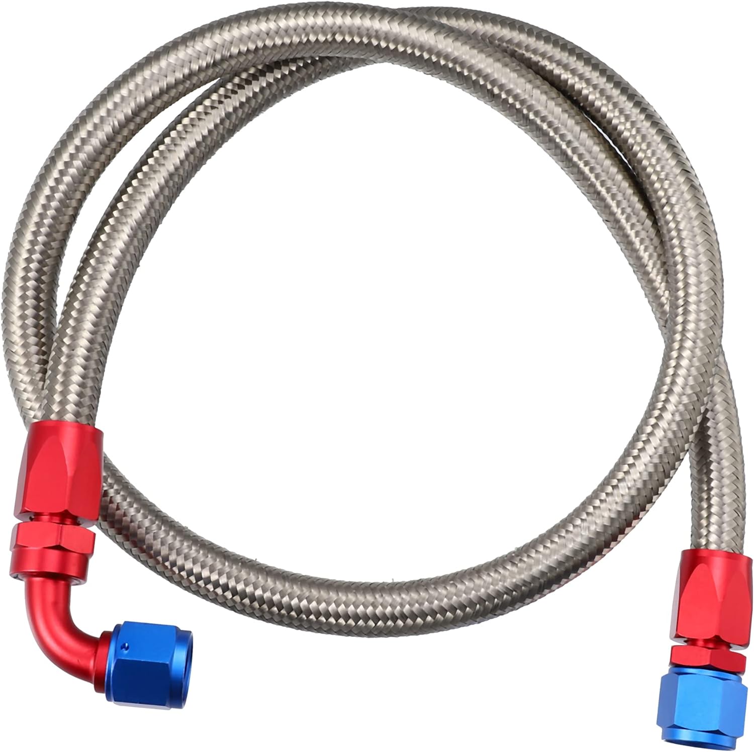X AUTOHAUX 1 Meter 8AN Car Fuel Hose AN8 1/2" Universal Braided