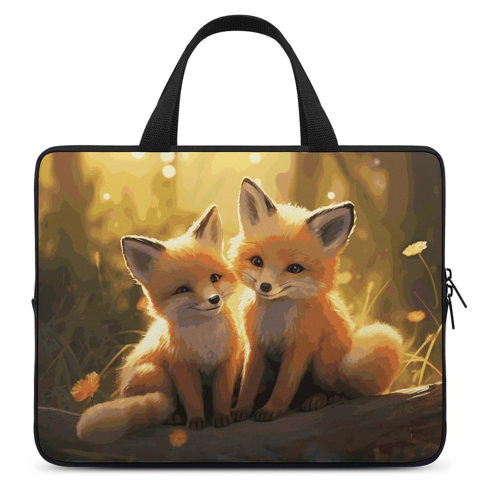 Housse de protection pour ordinateur portable 17" Motif renards mignons Pour ordinateur portable ou tablette