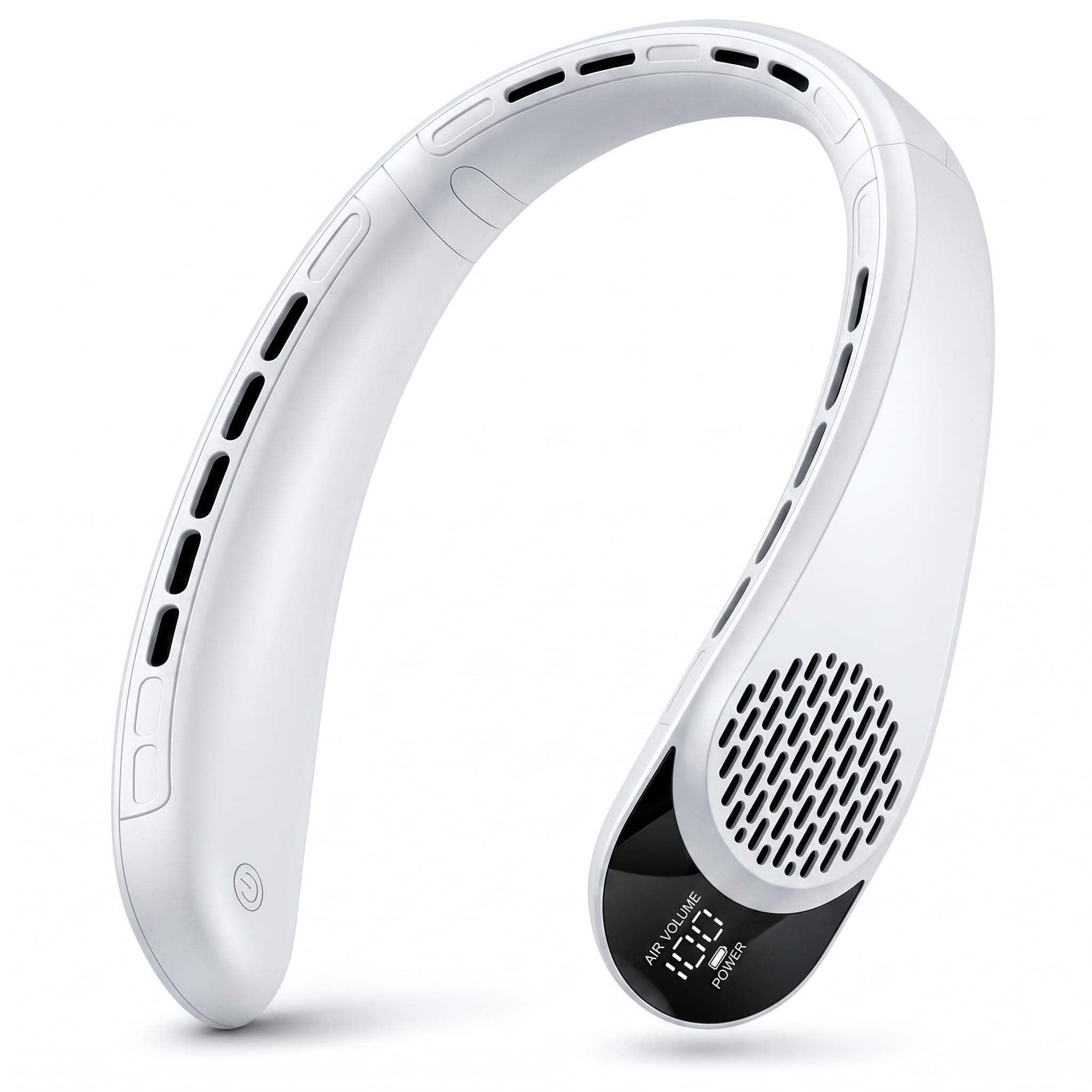 ASNUG Ventilateur de cou portable sans pales - Rechargeable par USB - 4000 mAh - 3 vitesses réglables - Refroidissement plus rapide - Ultra silencieux - Convient pour la maison, le bureau, le sport