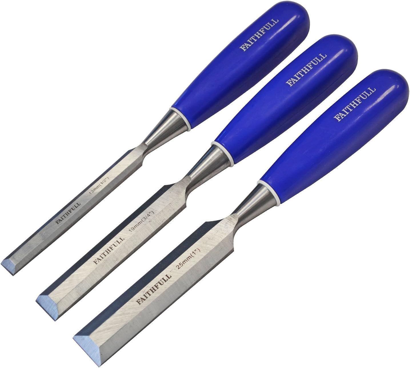 Faithfull Blue B/E Chisel set(3) Blister Carded