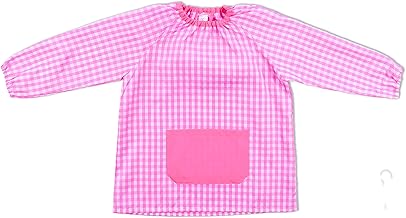 H HANSEL HOME Bata Escolar Baby Escolar Babi para Colegio Infantil Sin Botones Niño y Niña Elástica en Puño y Cuello