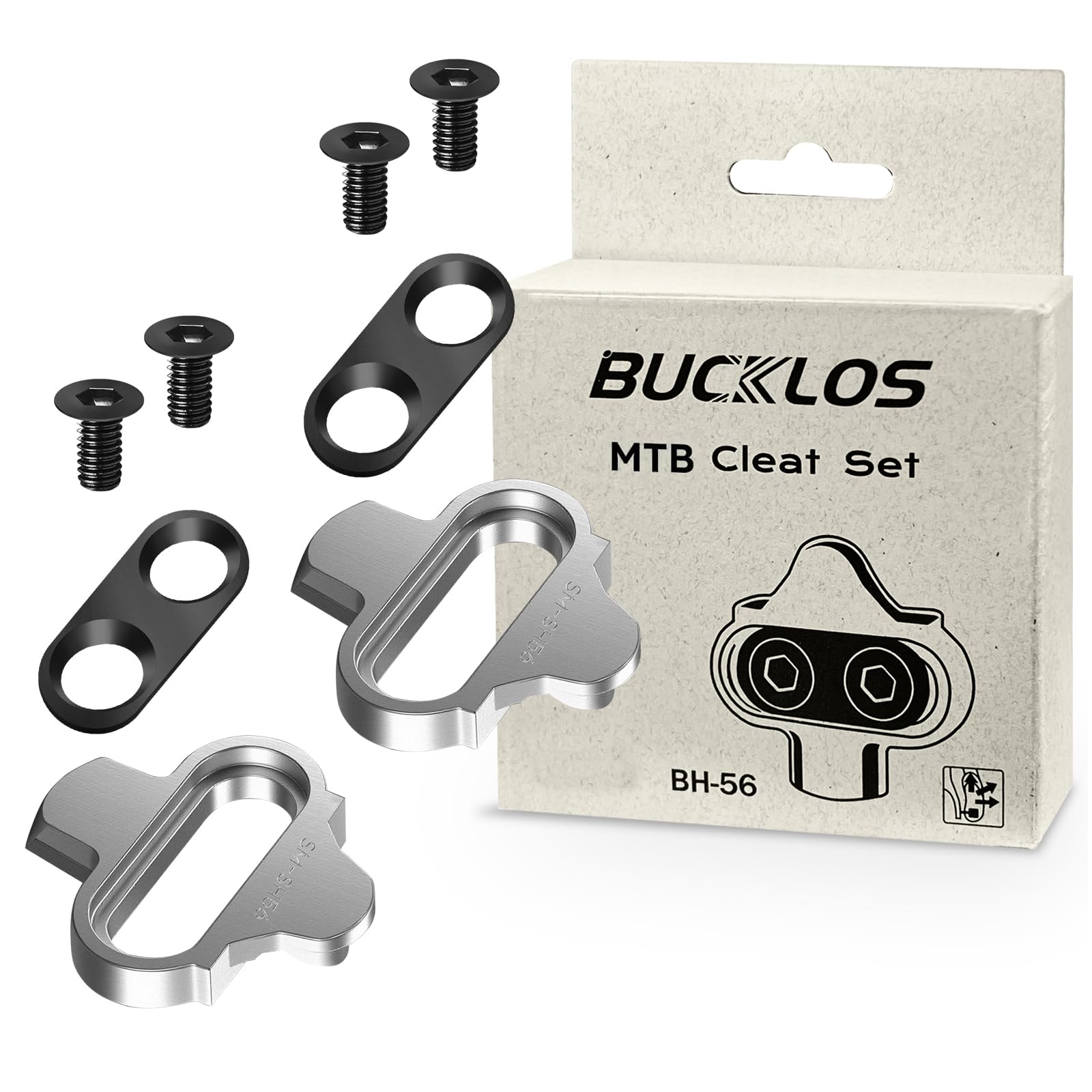 Bike Cleat for SPD Pedals Cleat Single Release Multi Release Cleats fit all MTB SPD pedals except PD M858 anti-slip Compatible with shimano Indoor Cycling Mountain Bike Pedals