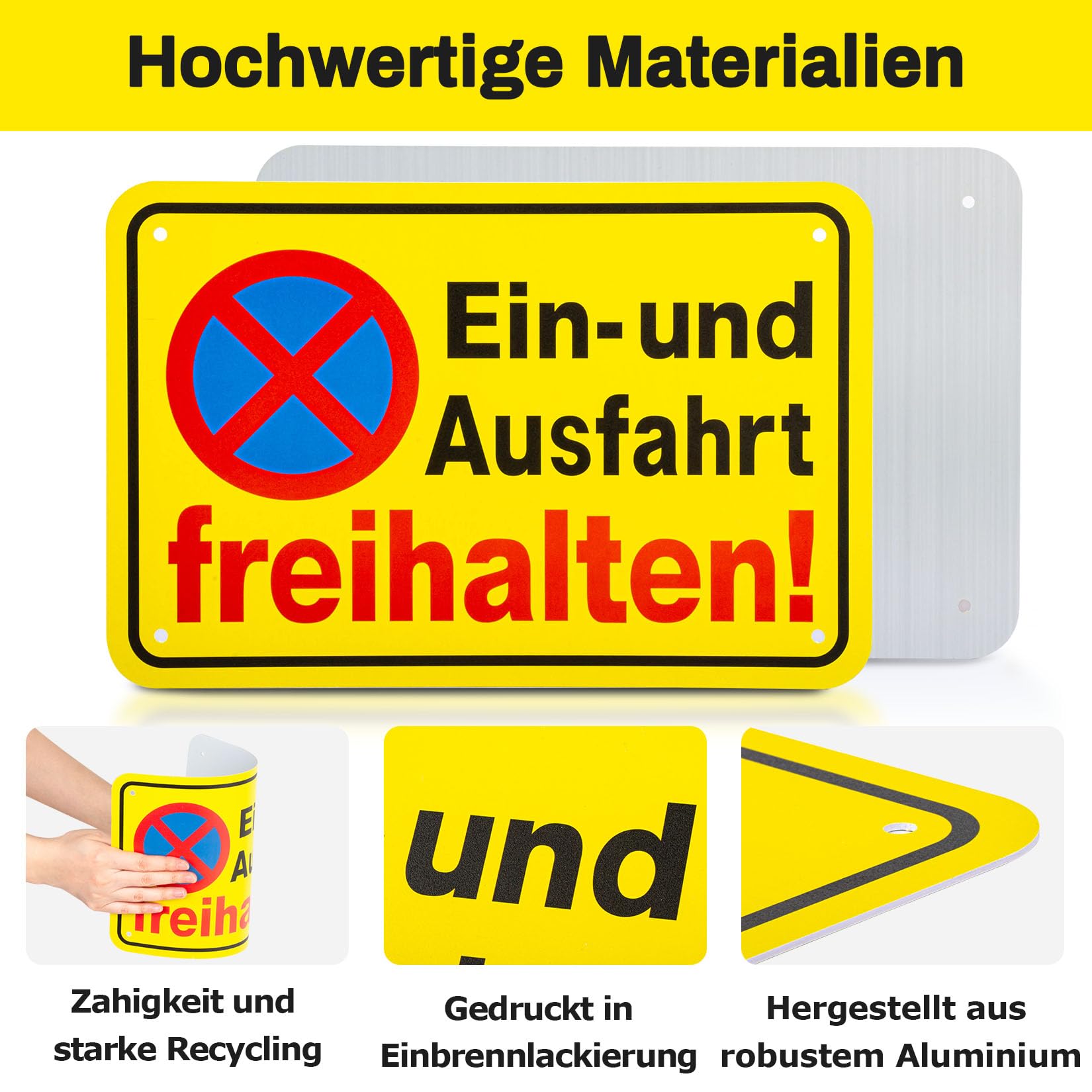 Klassisches Hinweisschild 'Privatparkplatz – Parken Verboten' – Robust & Sofort Erkennbar
