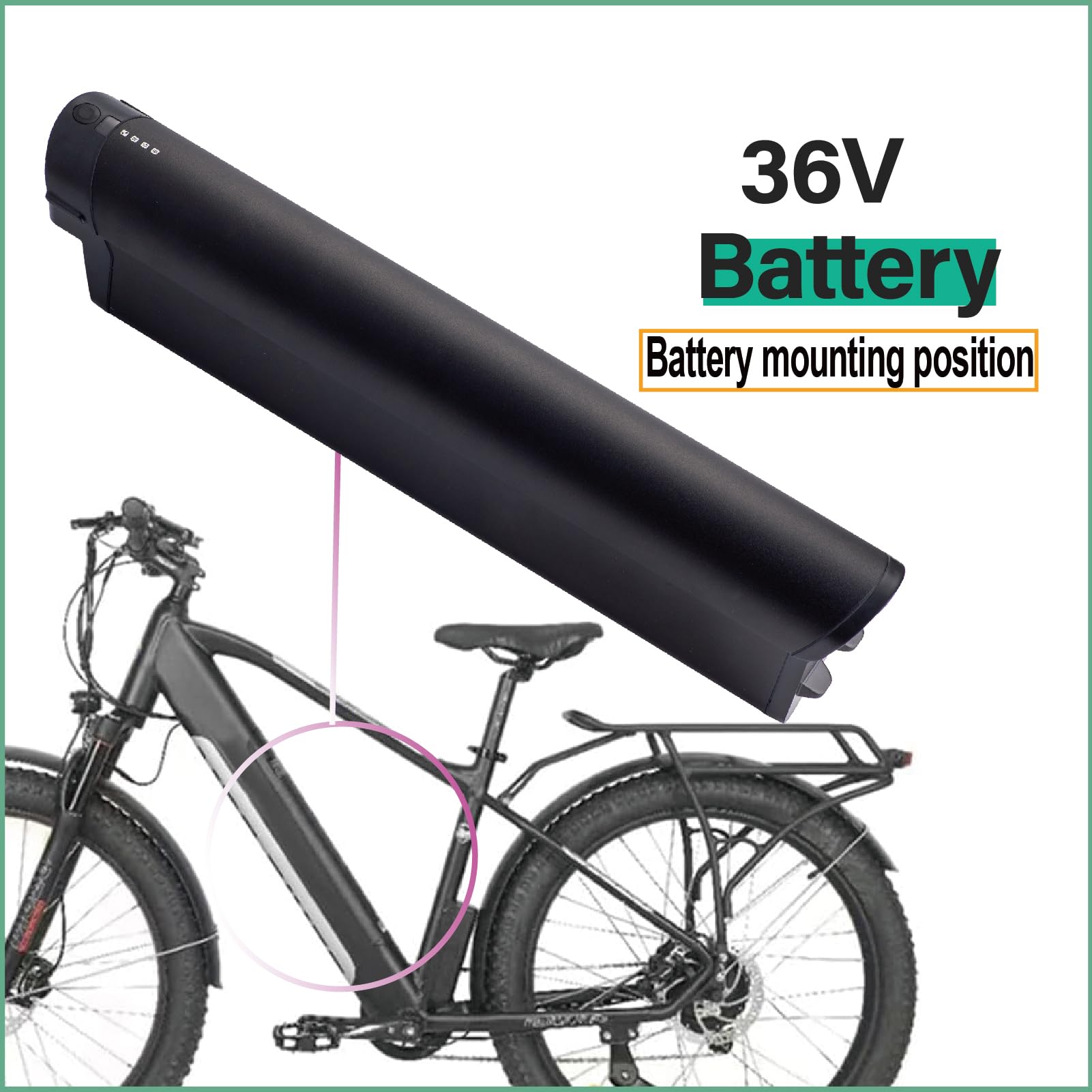 Batteria Ebike 36V 18Ah di ricambio per Zündapp Z808 Reention EEL Pro batterie per 36V e-bike pedelec batteria con caricabatterie (36V 18Ah)