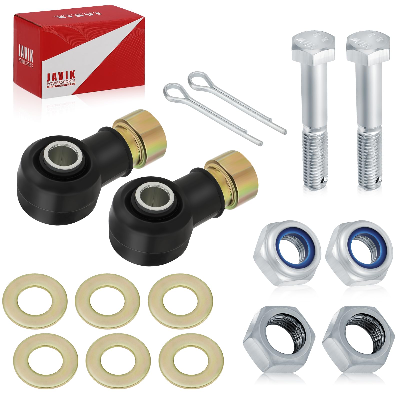 Amazon.com: JAVIK Outer Tie Rod End 2 Set for Polaris RZR 570 800