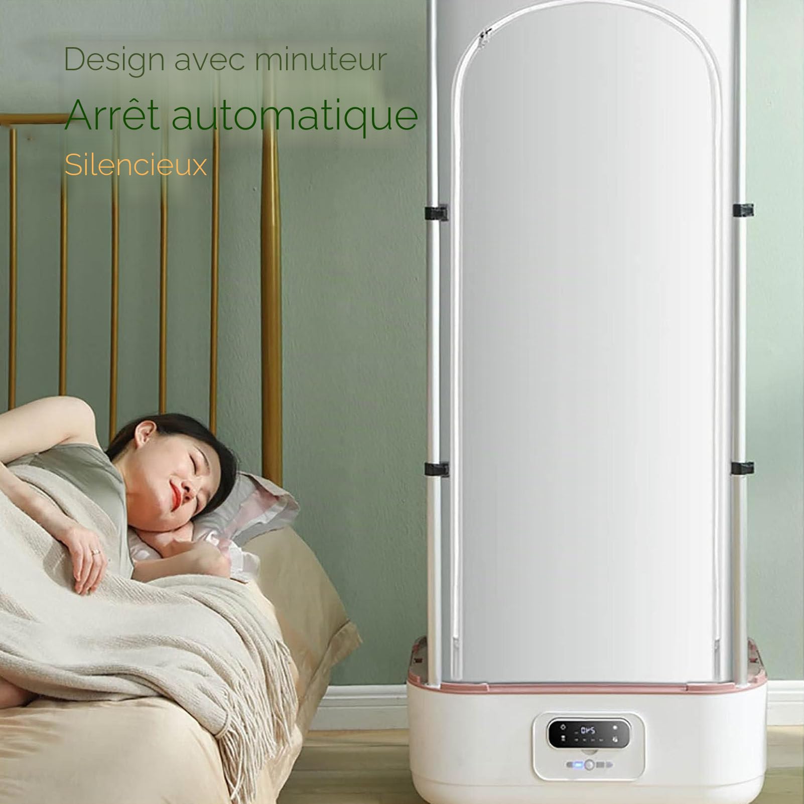 RayGenius SèChe-Linge EntièRement Automatique avec Fonction De SéChage à La Vapeur, Machine à Repasser Et à Plier pour Un Repassage Facile des VêTements Infroissables, avec Pince à DéFroisser,Basic