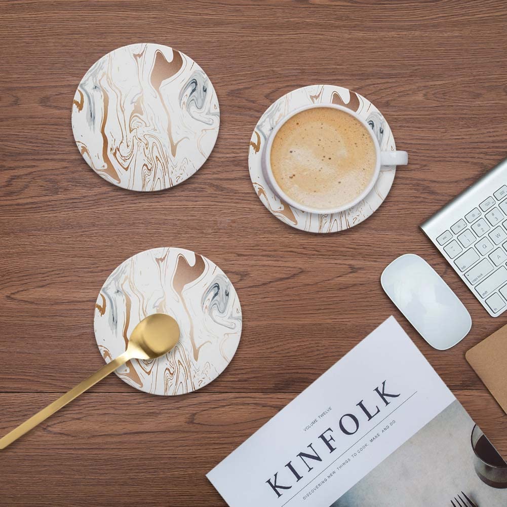 12 pièces sous-verres en liège pour boissons absorbant l'eau tasse réutilisable tapis sous-verre