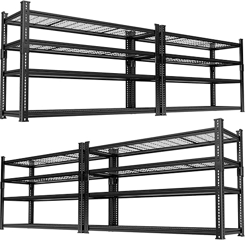 Miniatura 29 de Estantes de almacenamiento resistentes, 60 pulgadas de largo x 24 pulgadas de ancho x 60 pulgadas de alto, carga 2640 libras, estante industrial de