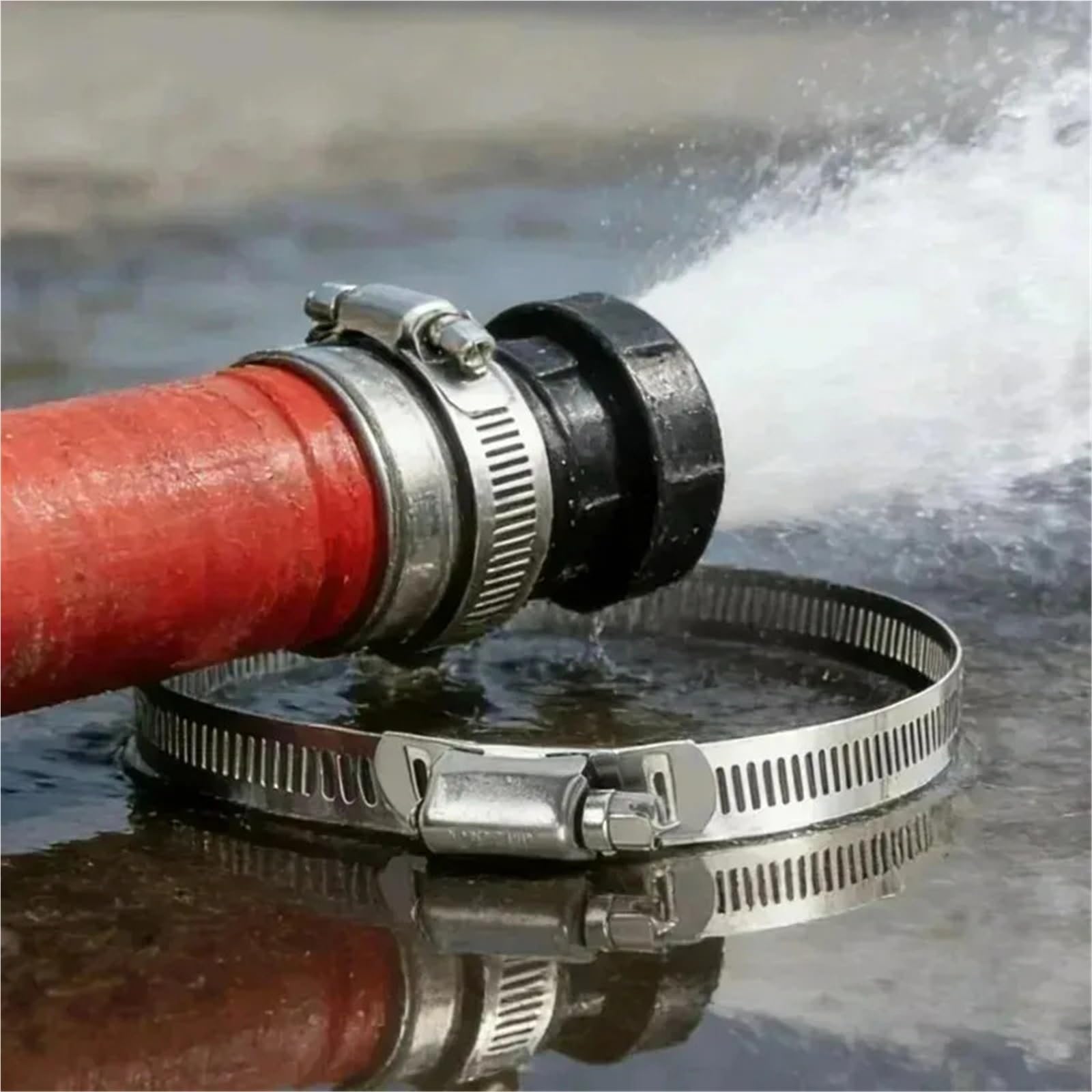 Juego de 3 abrazaderas manguera ajustables, engranaje tornillo sin fin, sujetadores abrazadera acero inoxidable, accesorios for automóviles, y para Manguera(2.5m)