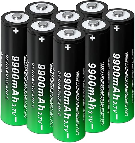 Batería recargable 18650 de 3,7 voltios, batería recargable con botón superior para linternas, faros delanteros, paquete de 2 Botón superior,Parte