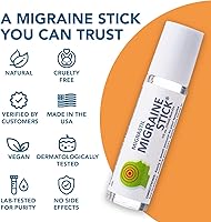 Vista 4 de Basic Vigor Migrastil Original Migraine Stick, Extra Strength Migraine Stick Bundle, Migraña de enfriamiento rápido, soporte para dolor de cabeza