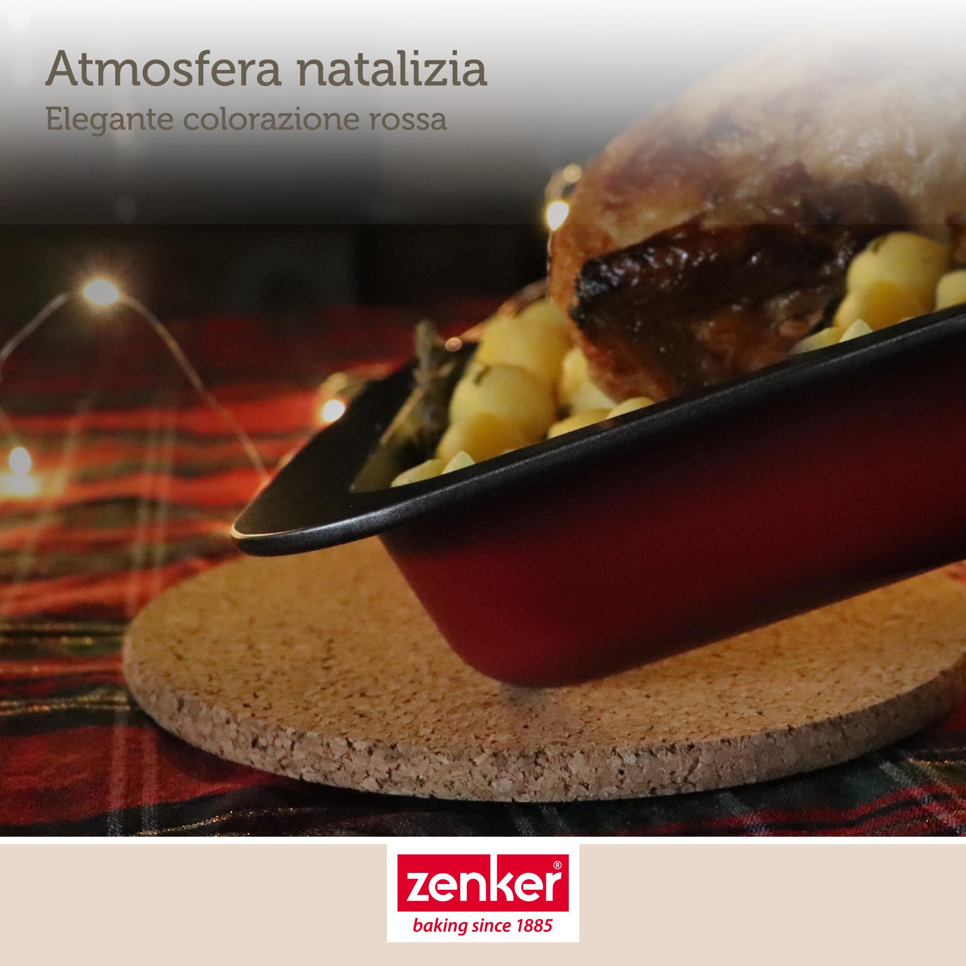 Zenker Set Stampo per Plumcake e Contenitore porta plumcake, teglia da forno in acciaio al carbonio antiaderente, stampo 30 cm, contenitore con maniglia per il trasporto