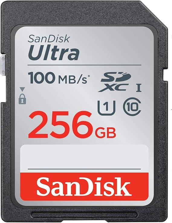SanDisk 256GB SD Ultra Memory Card for Nikon Camera Works with Coolpix D3500, D7500, D5600, D5200 (SDSDUNR-256G-GN6IN) Bundle with (1) Everything But Stromboli SDXC & Micro Card Reader