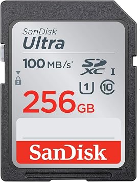 SanDisk 256GB SD Ultra Memory Card for Nikon Camera Works with Coolpix D3500, D7500, D5600, D5200 (SDSDUNR-256G-GN6IN) Bundle with (1) Everything But Stromboli SDXC & Micro Card Reader